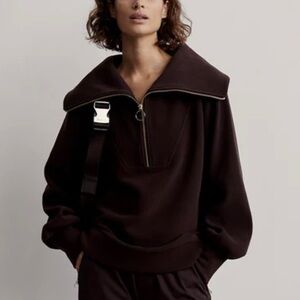 Varley vine pullover zip sweater